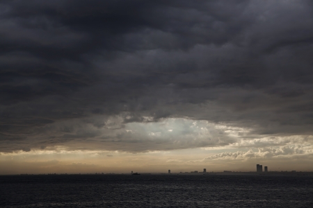 Rain Clouds and Storm at Istanbul,Turkeyの写真素材