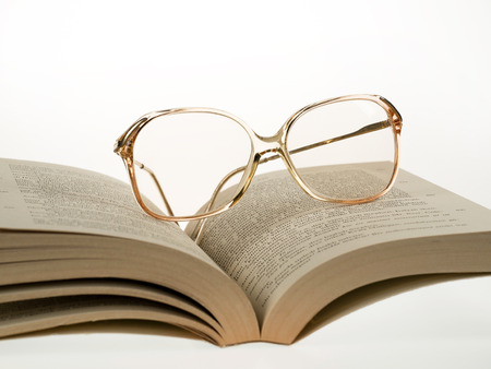 Glasses and Bookの写真素材