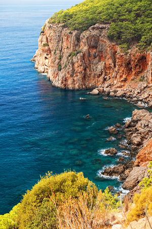 Beautiful bay in sunny day at Antalya Turkeyの写真素材
