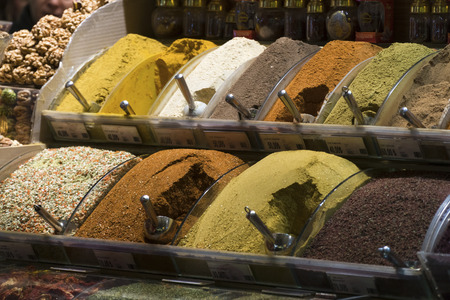 Istanbul, Turkey - December 20, 2017:  Spices inside the egyptian bazaar Istanbulのeditorial素材