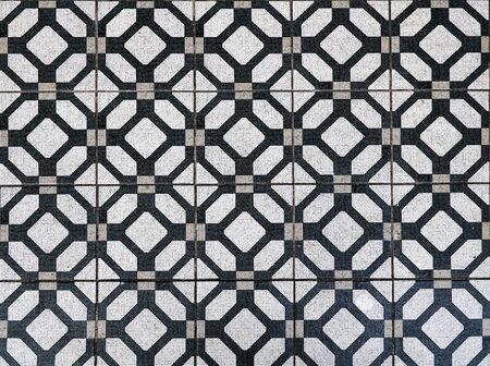 Vintage Tile Floor as Backgroundの写真素材