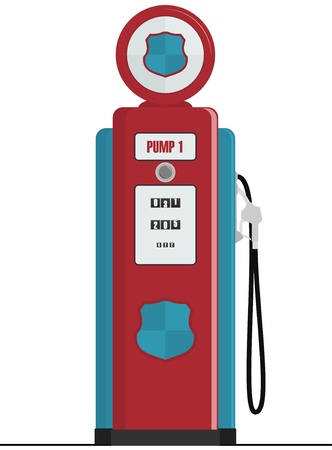 Retro Gas Pumpのイラスト素材