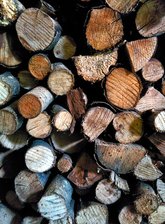 Pile of chopped fire woodの写真素材