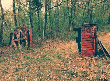 Damaged old gatesの写真素材