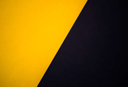 Abstract black and yellow cut out backgroundの写真素材