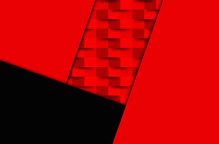 Red and black 3d abstract background, copy space