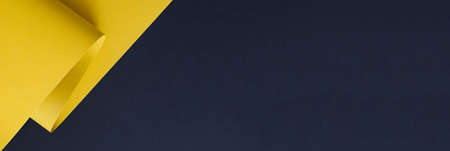 Abstract yellow and black banner, copy space, web template