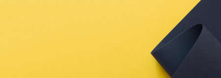 Yellow and black abstract 3d background, web, advertising banner with text space