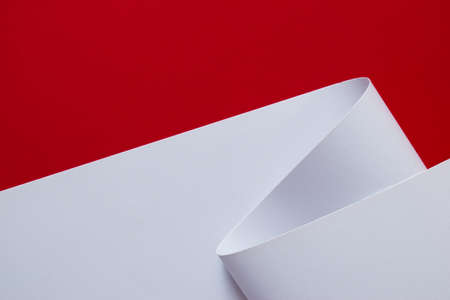 Red and white abstract 3d background, web template, book coverの写真素材