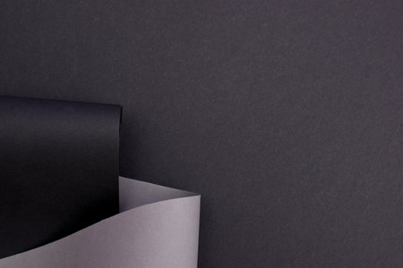 Abstract black and gray curved background, copy spaceの写真素材