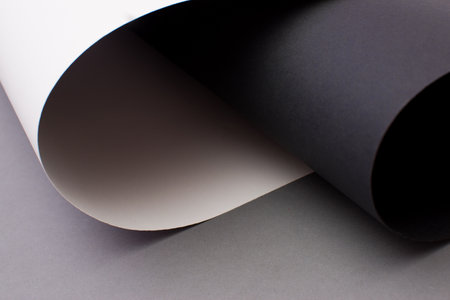 Black, white and gray abstract curved background, wallpaper