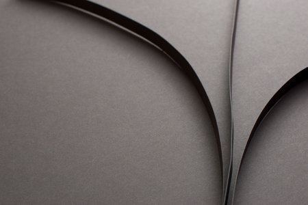 Abstract black background with 3d curved lines