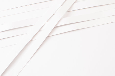 White background with geometric white lines and copy spaceの写真素材