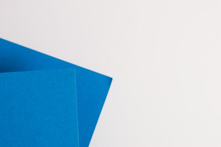 Abstract geometric blue and white background, copy spaceの写真素材