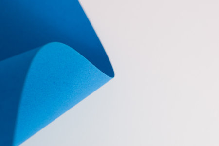 Curved abstract blue and white backgroundの写真素材