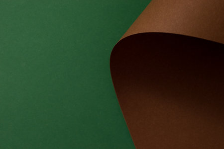 Green and brown abstract curved backgroundの写真素材