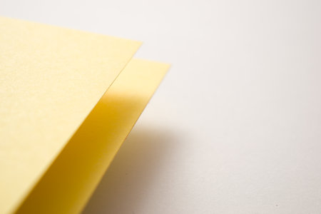 White and yellow geometric 3d background, close up