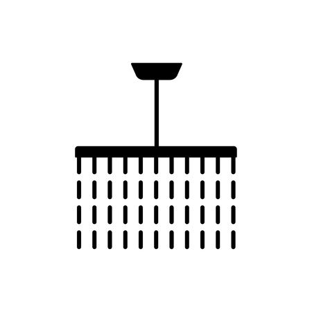 Vector illustration of vintage ceiling lamp. Flat icon of crystal light. Waterfall chandelier. Home & office lighting. Isolated object on white background.のイラスト素材
