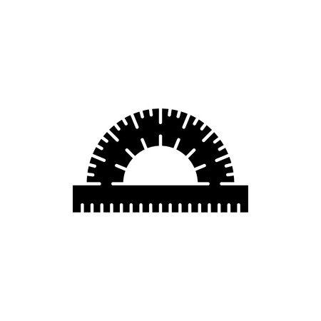 Flat icon of instrument for architect, drafter, student. Isolated object on white backgroundのイラスト素材