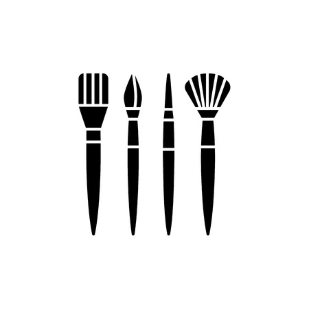 Artistic tools for painting and craft. Isolated objects on white background.のイラスト素材