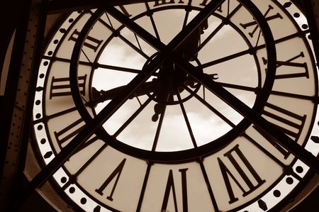 Clock at the Orsay Museum. Paris, Franceの写真素材