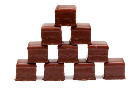 Chocolate cubesの写真素材