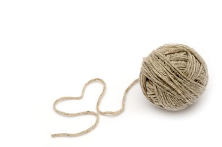 Knitting with loveの写真素材