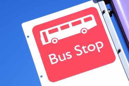 Bus stop sign の写真素材