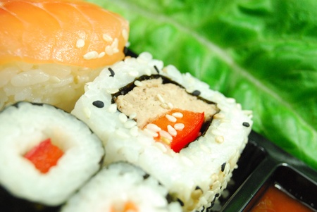 Sushi close-upの写真素材