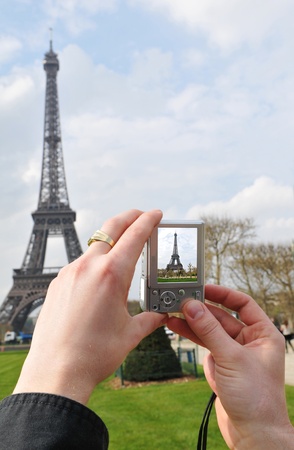Eiffel Tower in Paris, Franceの写真素材