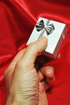 Offering a gift の写真素材
