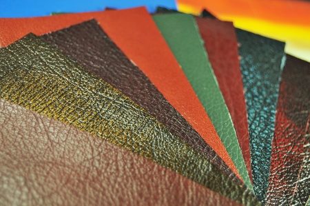 Leather samplesの写真素材