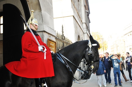 London, UK - 18 Nov, 2011: Changing the guard at Buckingham Palace, London のeditorial素材