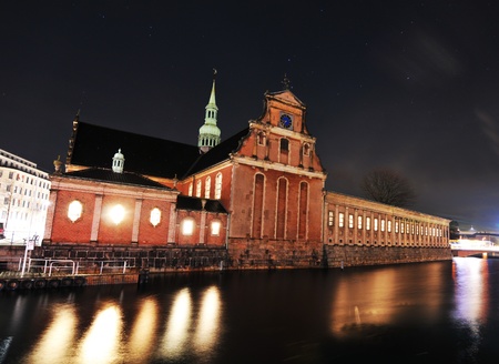 Copenhagen, Denmark - 19 Dec, 2011: The Church of Holmen (Holmens Kirke) and Holmens Kanal in central Copenhagenのeditorial素材