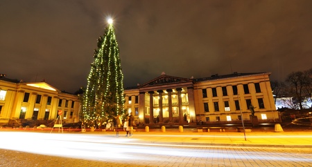 Oslo, Norway - 16 Dec, 2011: Medieval market in the Norwegian capital city at Christmasのeditorial素材