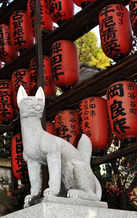 Tokyo, Japan - 28 Dec, 2011: Detail of traditional lanterns of Buddhist temple in Tokyo before New Year celebrationsのeditorial素材