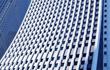 Tokyo, Japan - 28 Dec, 2011: Abstract architectural detail of corporate building in Tokyo, Japan 