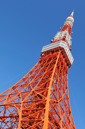 Architectural detail of Tokyo Tower, Japan のeditorial素材
