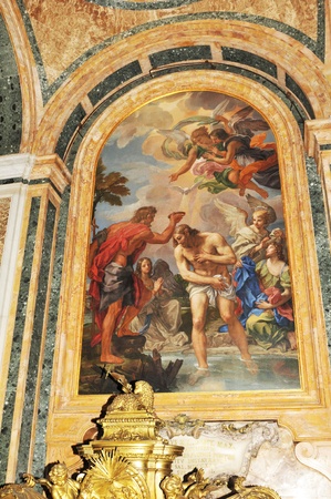 Vatican - 28 March, 2012: Renaissance mosaic depicting the biblical scene of Christのeditorial素材
