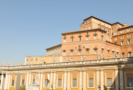 Vatican City, Vatican - 28 March, 2012: Architectural detail of papal residence in Vatican City, Vaticanのeditorial素材