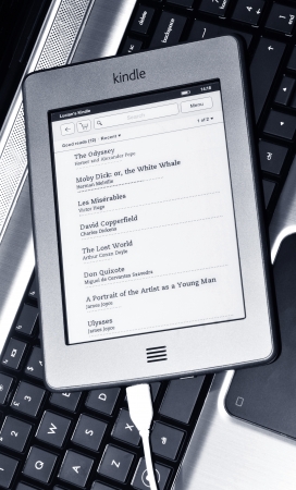 LONDON, UK - 27 March 2012: Amazon has announced the launching of the Amazon Kindle Touch and Kindle...