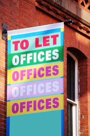 Manchester, UK - March 10th, 2010: Letting signs in Manchester city centre のeditorial素材