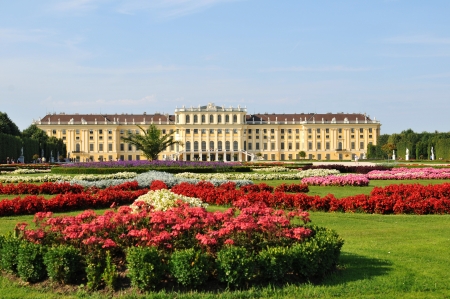 Vienna, Austria - June, 2011: Architecture of the famous Schonbrunn Palace in Vienna, Austria のeditorial素材