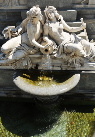 Vienna, Austria - June, 2011: Architectural detail of the Austrian Parliament building in Vienna, Austria のeditorial素材