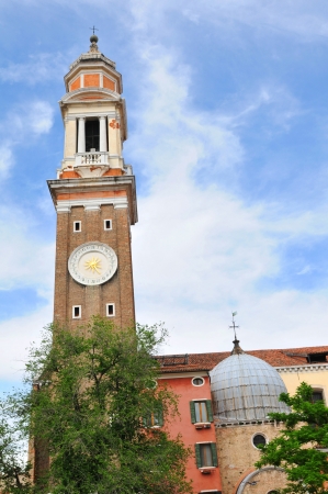 Venice, Italy - 06 May, 2012: Architectural detail of Clock Tower in Venice, Italyのeditorial素材