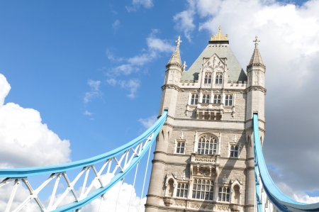 London, UK - August 05, 2012: Architectural detail of the Tower Bridge in London, UK