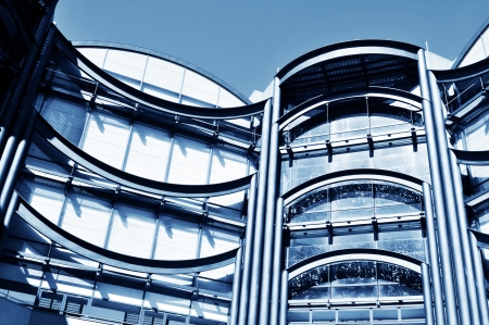 Nice, France - July, 2013  Architectural detail of modern building in Nice, Franceのeditorial素材