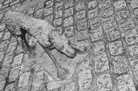 Famine statues in Dublin, Irelandの写真素材