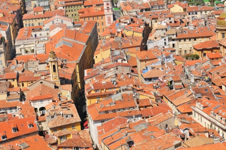 Abstract aerial view of roofs in Nice, Franceの写真素材