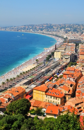 Aerial view of French Riviera in Nice, Franceの写真素材